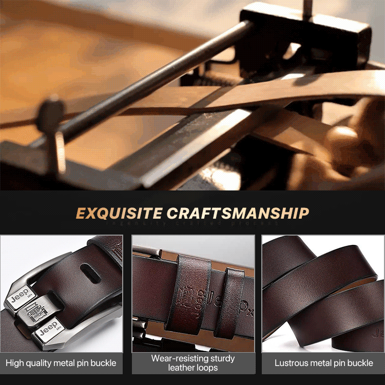 🔥Vysoce kvalitní pánský kožený opasek v retro stylu džínový opasek