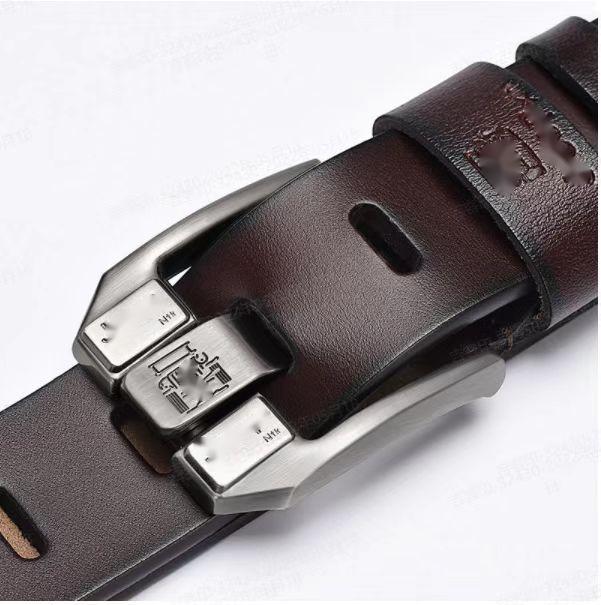 🔥Vysoce kvalitní pánský kožený opasek v retro stylu džínový opasek