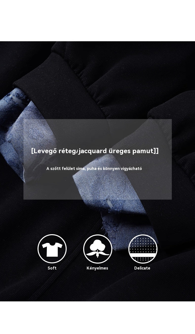 🔥🌷🌞Zimní novinka Módní džínové patchworkové šaty s kapucí